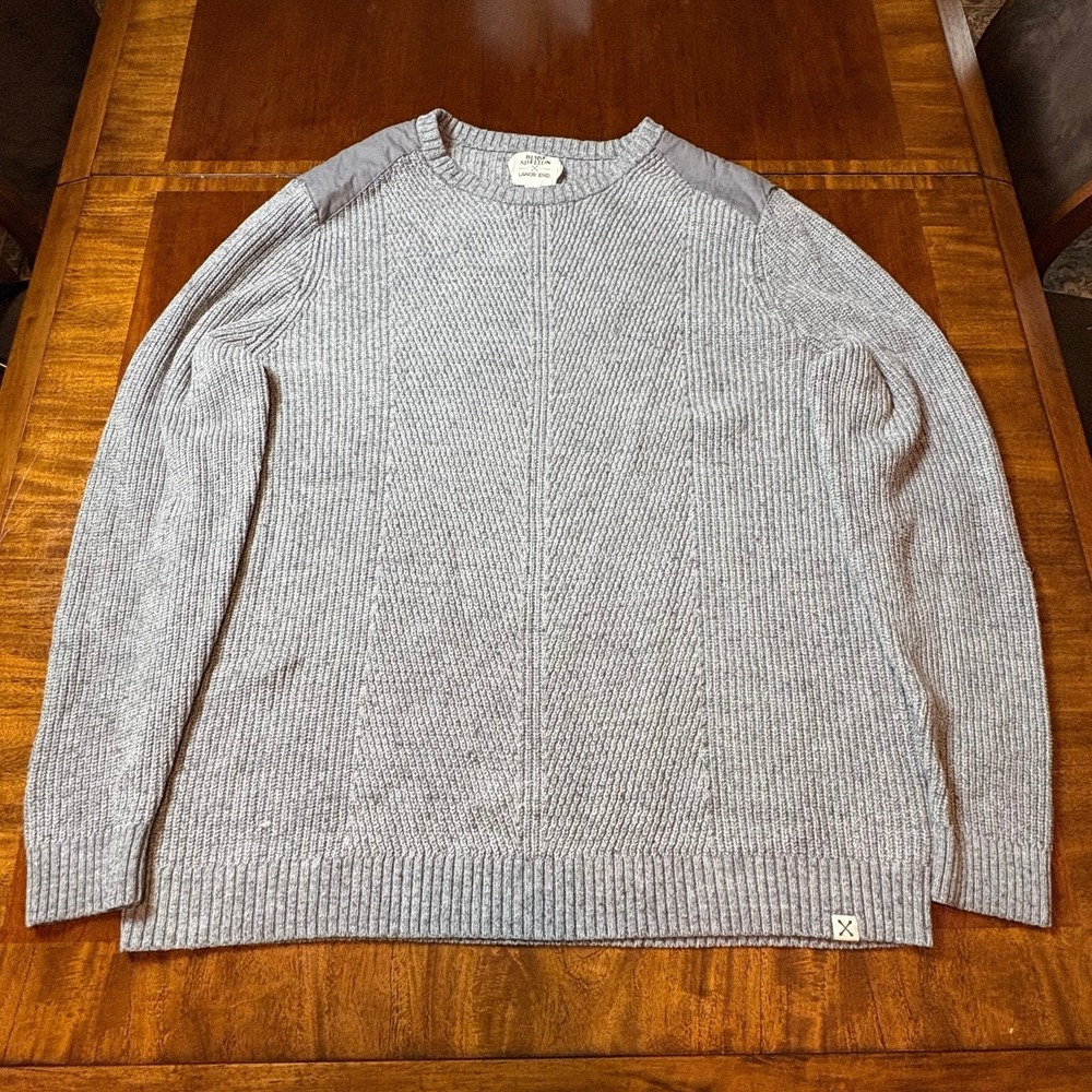 Blake Shelton x Lands' End Gray Chunk Knit Sweater XXL Tall